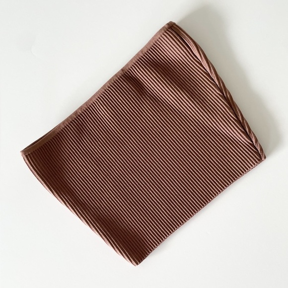 Babaton Sculpt Knit Tube Top (Brown) - Picture 4 of 6